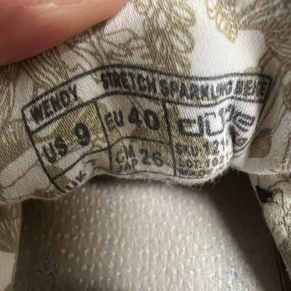 Hey Dude Wendy‎ Stretch Shoes Womens 9 Sparkling Beige Slip On Comfort Casual